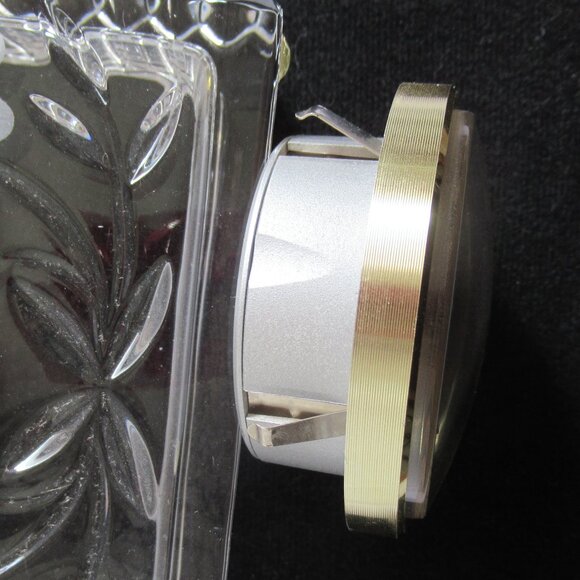 Princess House Led Crystal Mantel Clock. Gold, Unused, Vintage - Picture 9 of 11